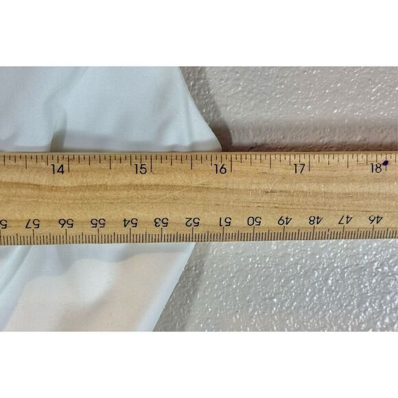 NWT Du Paradis Cream Sleeveless Cowl Neck Plissé Midi Sheath Silhouette Dress - Picture 11 of 11